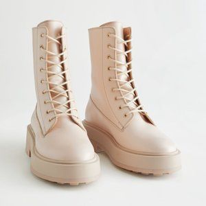 Chunky Platform Leather Boots